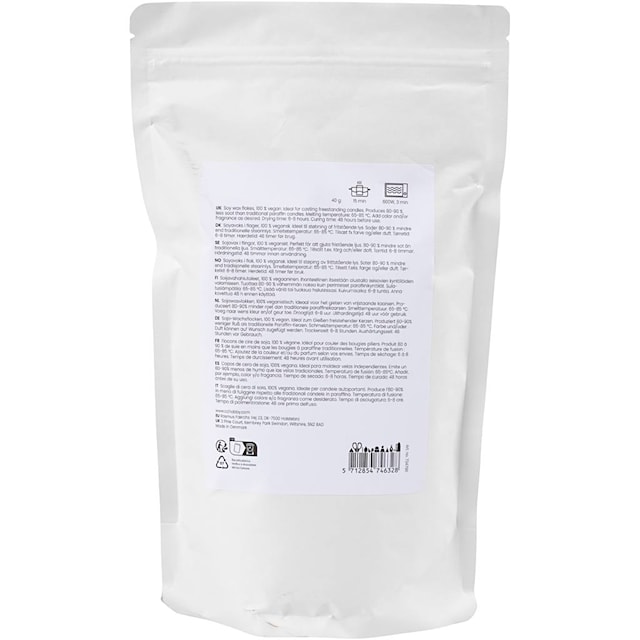 Produktbild 3 för Sojavax för ljustillverkning fristående ljus 500g