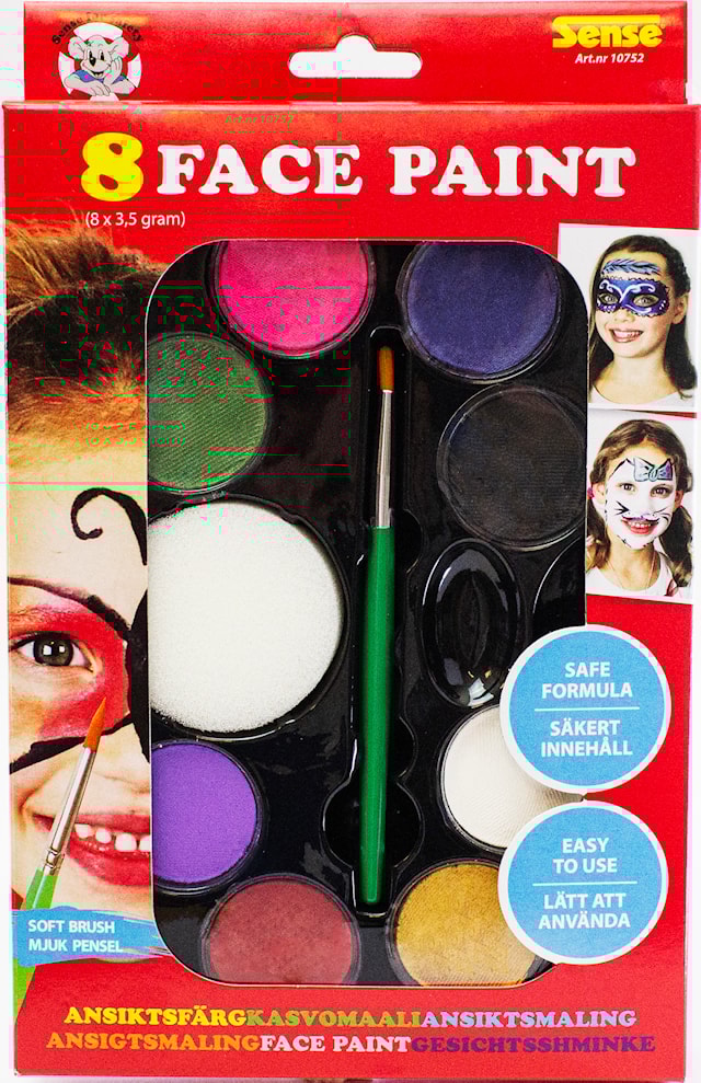 Produktbilde 1 for Ansiktsmaling Deluxe 8-p Sense