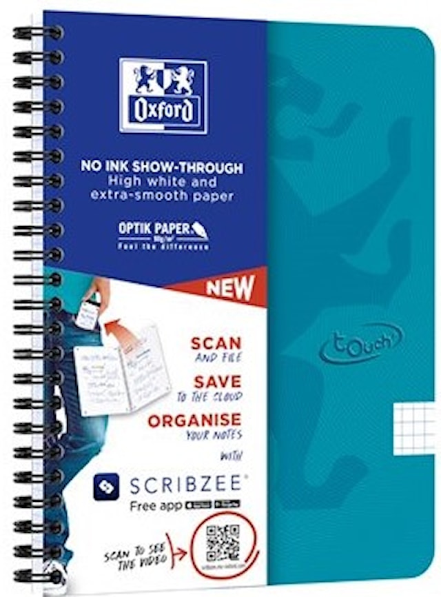 Produktbilde 1 for Collegehefte Touch A5 + Rutet Turkis Oxford