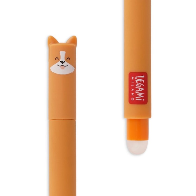 Produktbilde 3 for Erasable gel pen, Corgi, svart, gelpenn med blekk som kan viskes ut