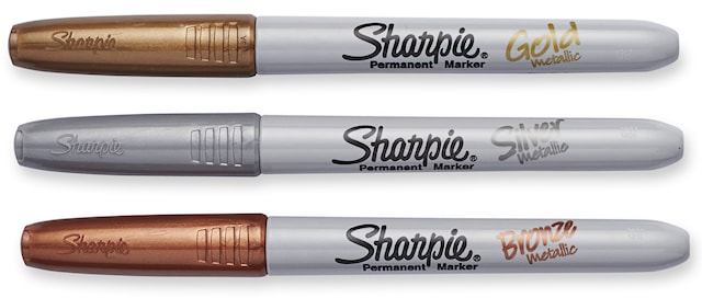 Produktbild 2 för Märkpenna Sharpie 1,4 mm Guld, Silver, Bronze 3-pack