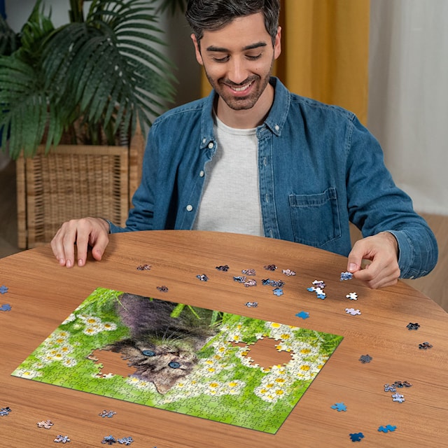 Produktbild 2 för Pussel Kitten In The Meadow 500 bitar, Ravensburger