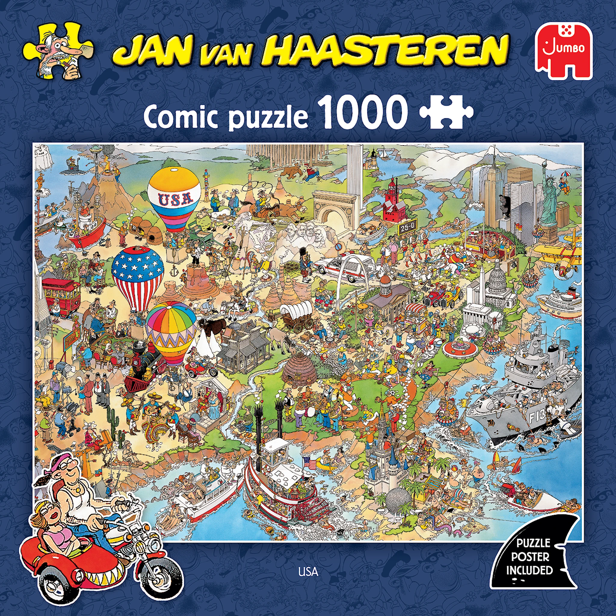 Produktbilde for Jan van Haasteren USA Puslespill 1000 brikker