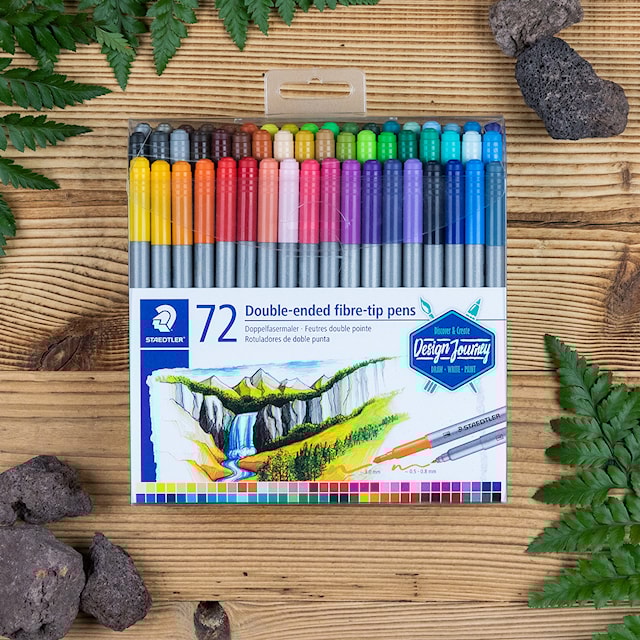 Tuotekuva 3 - Kaksipuoliset Design Journey -kuitukynät, 72 kpl/pakkaus, Staedtler