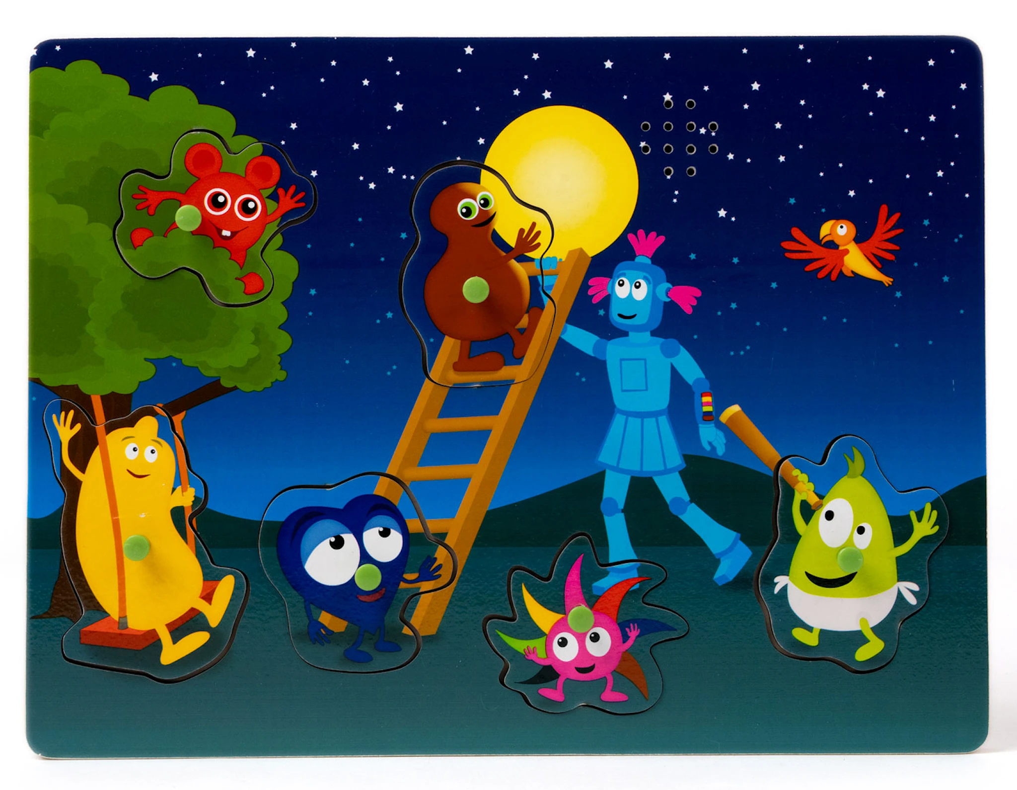 Produktbild för Babblarna Ljudpussel Månen Teddykompaniet