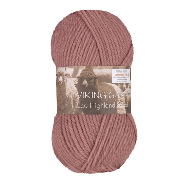 Eco Highland Wool Garn 50 g Gammelrosa 282 Viking Garn