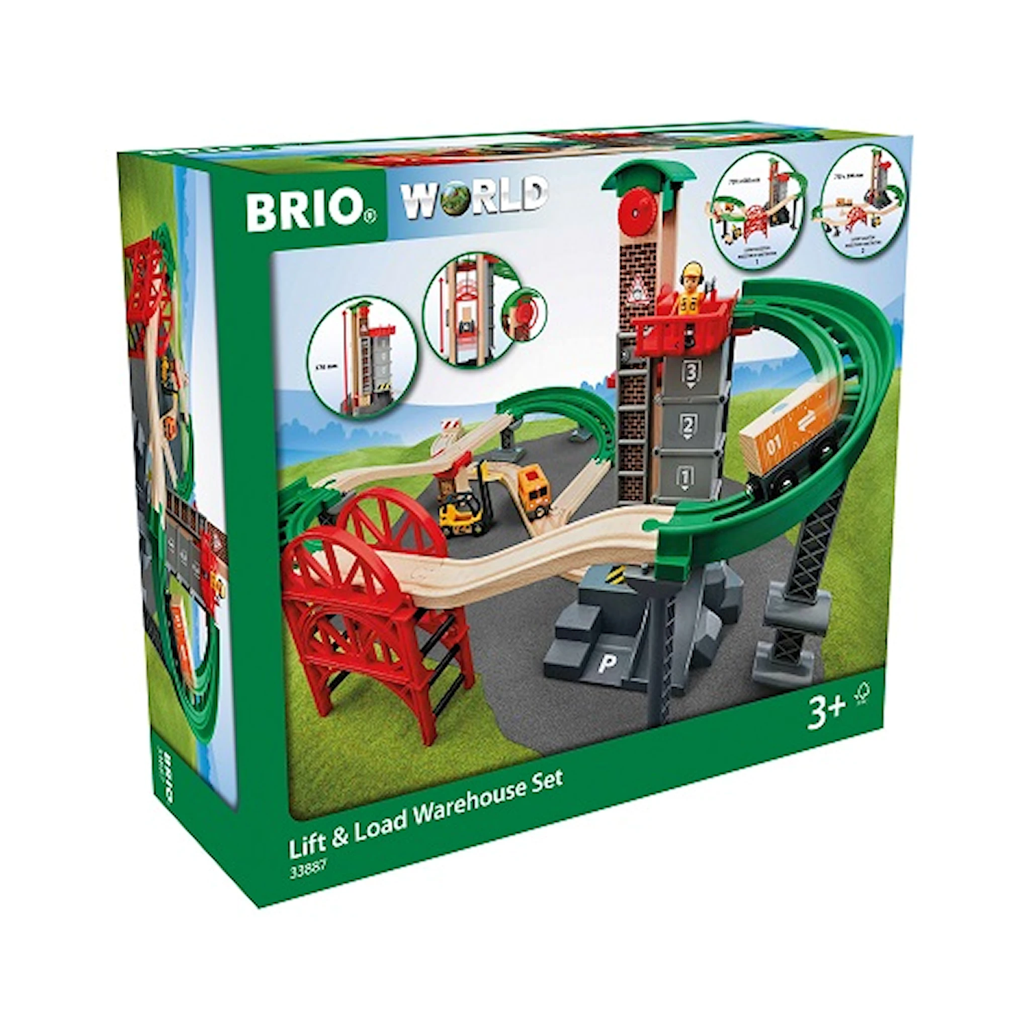 Produktbilde for BRIO World - 33887 Løft og last lagersett