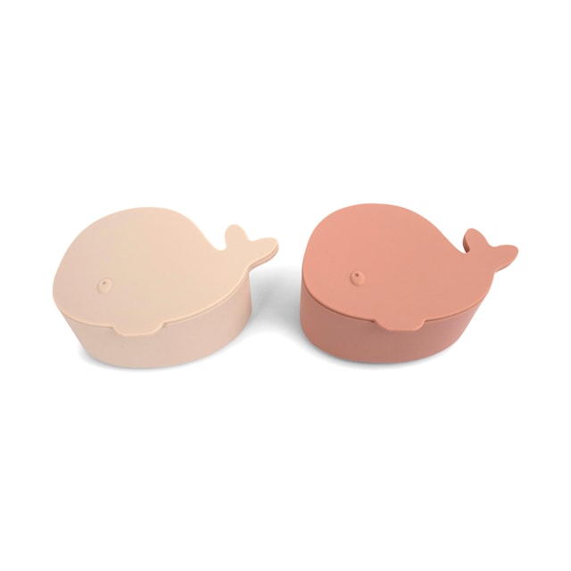 Produktbild 1 för Snackslådor 2-pack Christian the Whale Blush Filibabba
