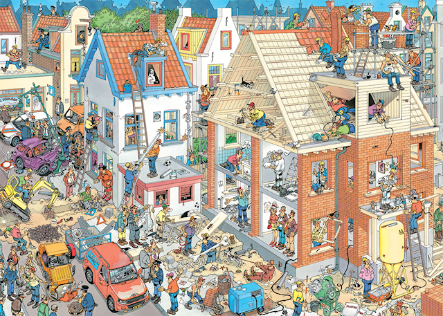 Produktbild 2 för Jan van Haasteren The Building Site Pussel 1000 bitar