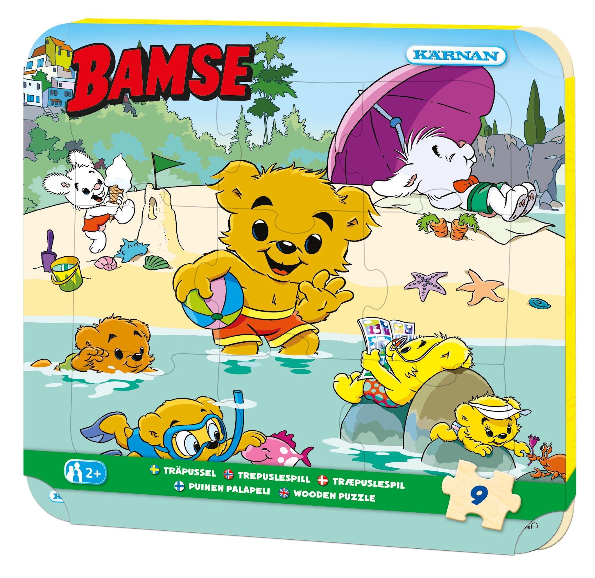 Produktbild för Rampussel Bamse 9 bitar, Kärnan