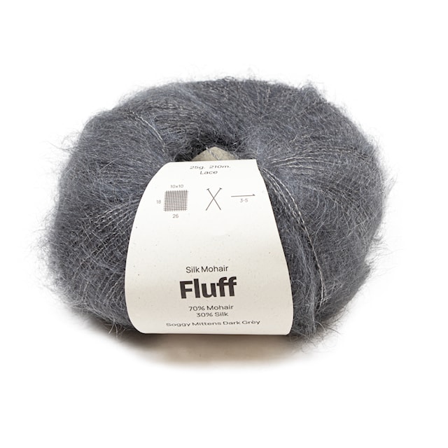 Silkki-Mohair Fluff 25 gr Soggy Mittens dk grey A780 Adlibris