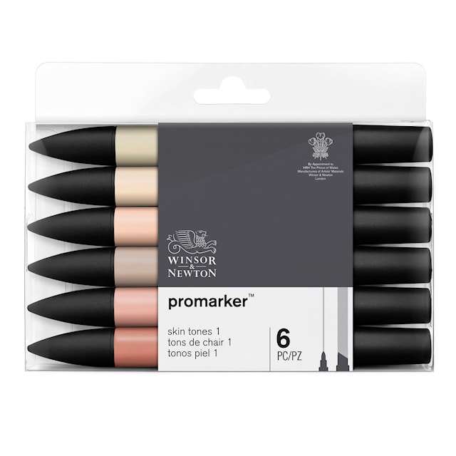 Produktbild 2 för Promarker Skin tones 1 Set 6-pack Winsor & Newton