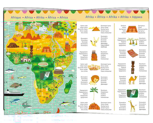 Produktbilde 2 for Puslespill, 200 brikker, Verdenskart, Djeco