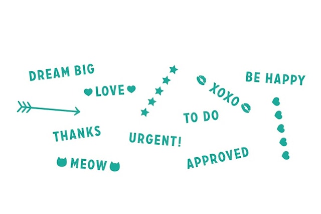 Tuotekuva 3 - Leimasin Mustetyynyllä 12 Eri Viestiä Legami