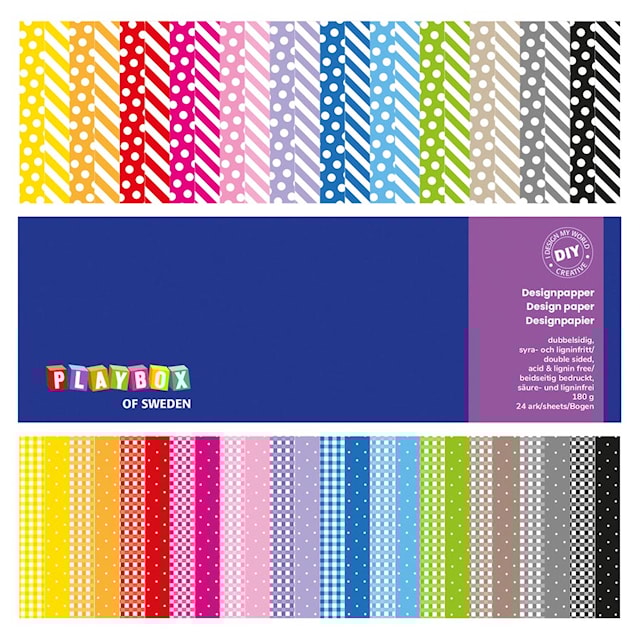 Produktbild 1 för Designblock mönster 305 x 305 mm 24 sidor Playbox