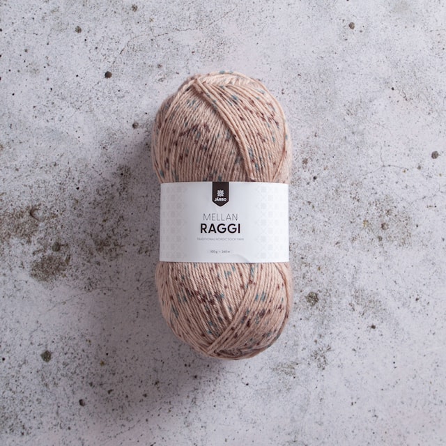 Produktbild 1 för Mellanraggi Garn Ullmix 100 g Tweedy Sand Järbo