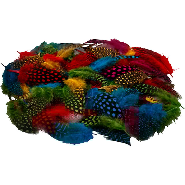 Produktbild 3 för Pärlhönsfjädrar 3 g Olika Färger 100 st