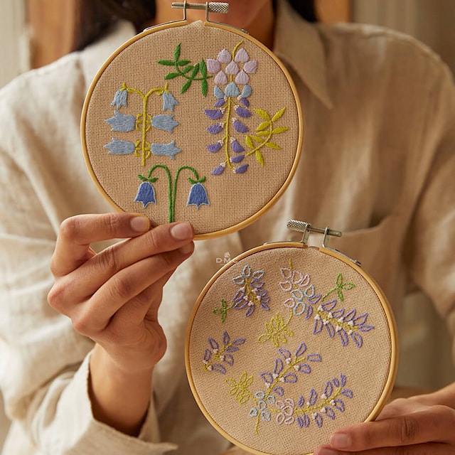 Produktbilde 3 for Broderisett med 2 vårtema fra DMC Mindfulness