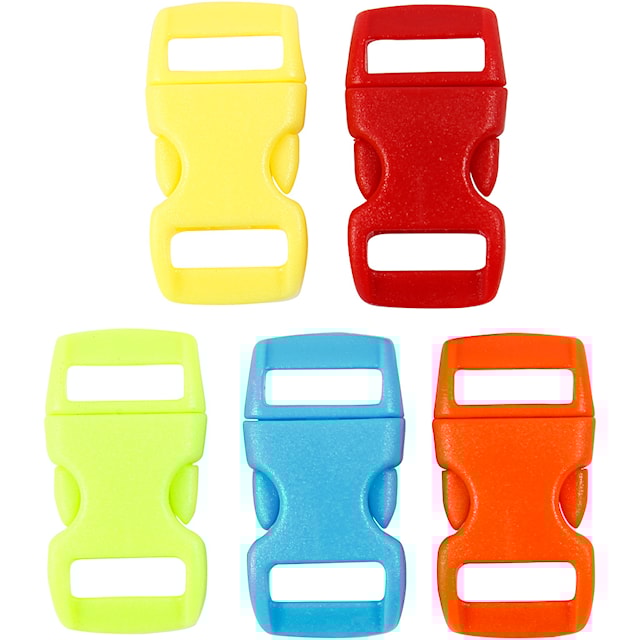 Produktbilde 2 for Klikklås, L: 29 mm, B: 15 mm, hullstr. 3x11 mm, ass. farger, 100 stk./ 1 pk.