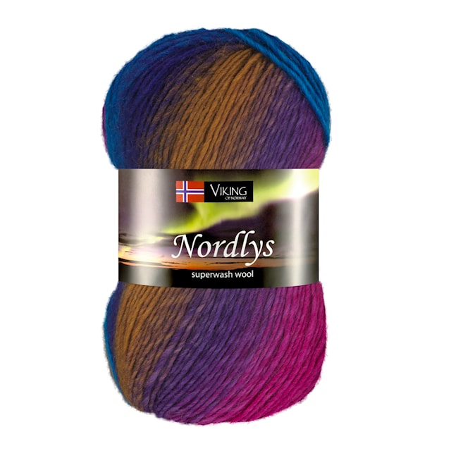 Produktbilde 1 for Nordlys 100 g Multi grønn/rosa 938 Viking Garn