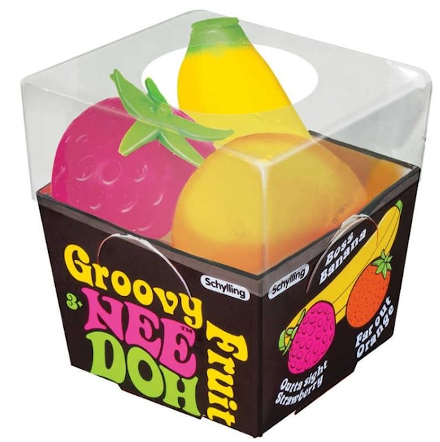 Produktbild 3 för Stressboll Nee Doh Fruit 3-pack Schylling