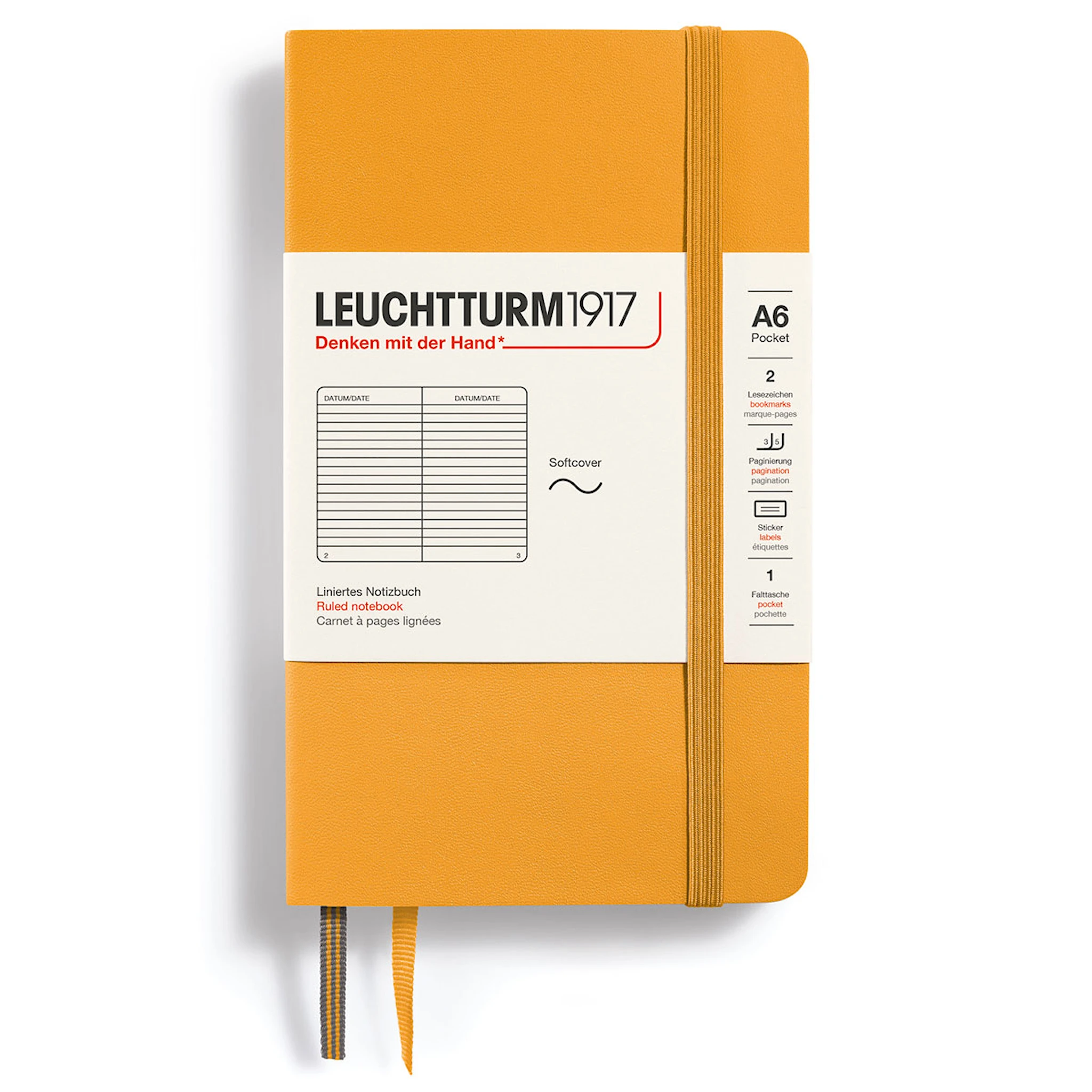 Produktbilde for Notatbok A6 Soft Linjert Rising Sun Leuchtturm 1917