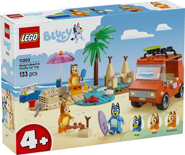 Produktbild 1 för Blueys familjetur till stranden LEGO® Bluey (11202)