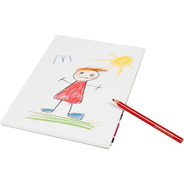 Produktbild 2 för Ritblock A4 120g Vit 50 Ark