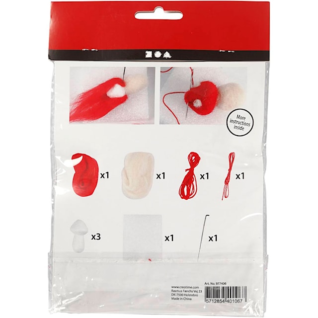 Produktbilde 3 for Mini DIY Kit, froskhatt på snor, H: 5.5 cm, 1 sett