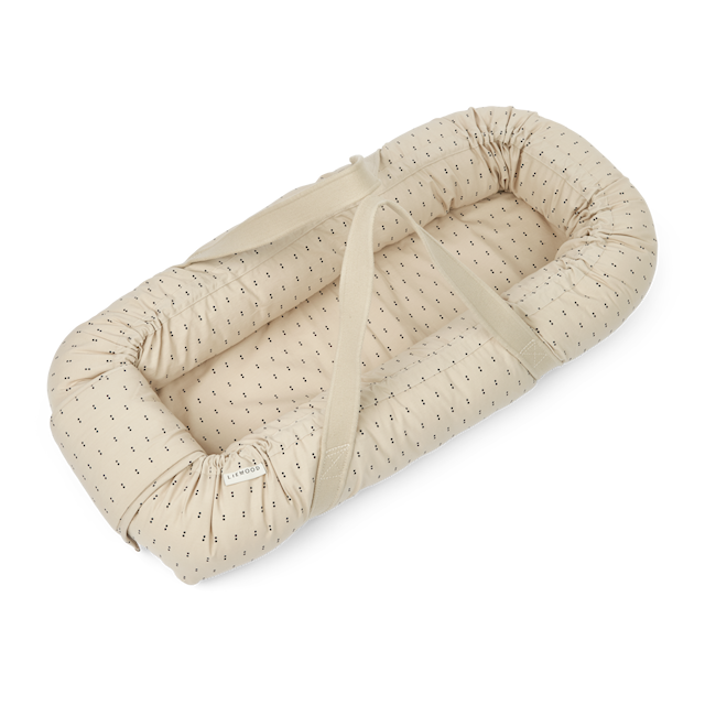 Produktbild 1 för Gro Babynest Double Dot/SIlver Lining Liewood