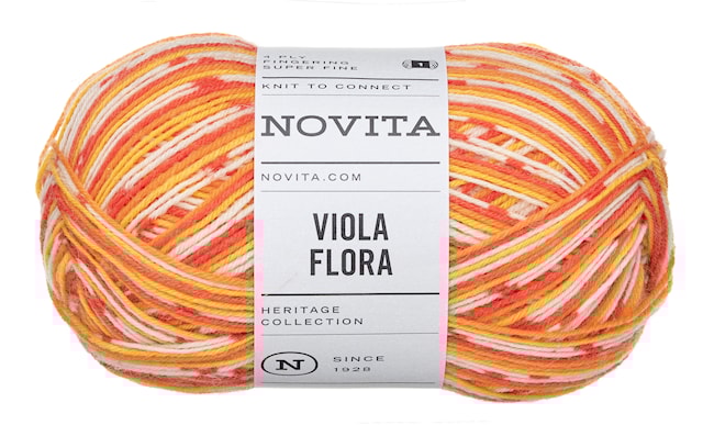 Produktbild 1 för Viola Flora Garn Ullmix 100g Ringblomma 8371 Novita