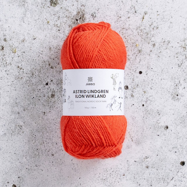 Astrid Lindgren Ilon Wikland Garn 50g Lotta rød 104 Järbo