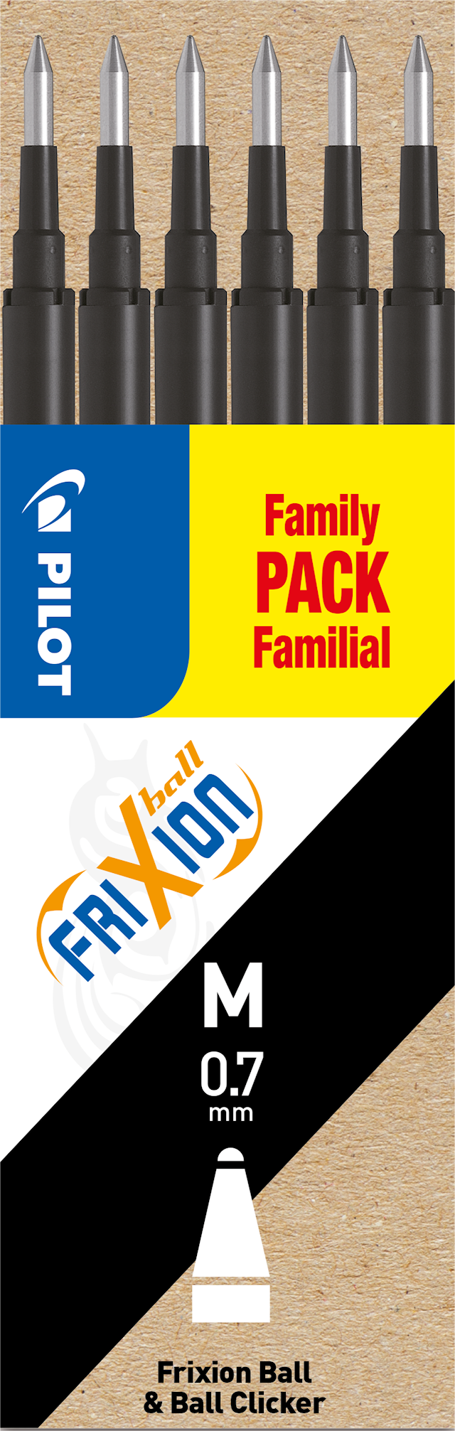 Tuotekuva 1 - Pilot Frixion refill 6-pakkaus musta