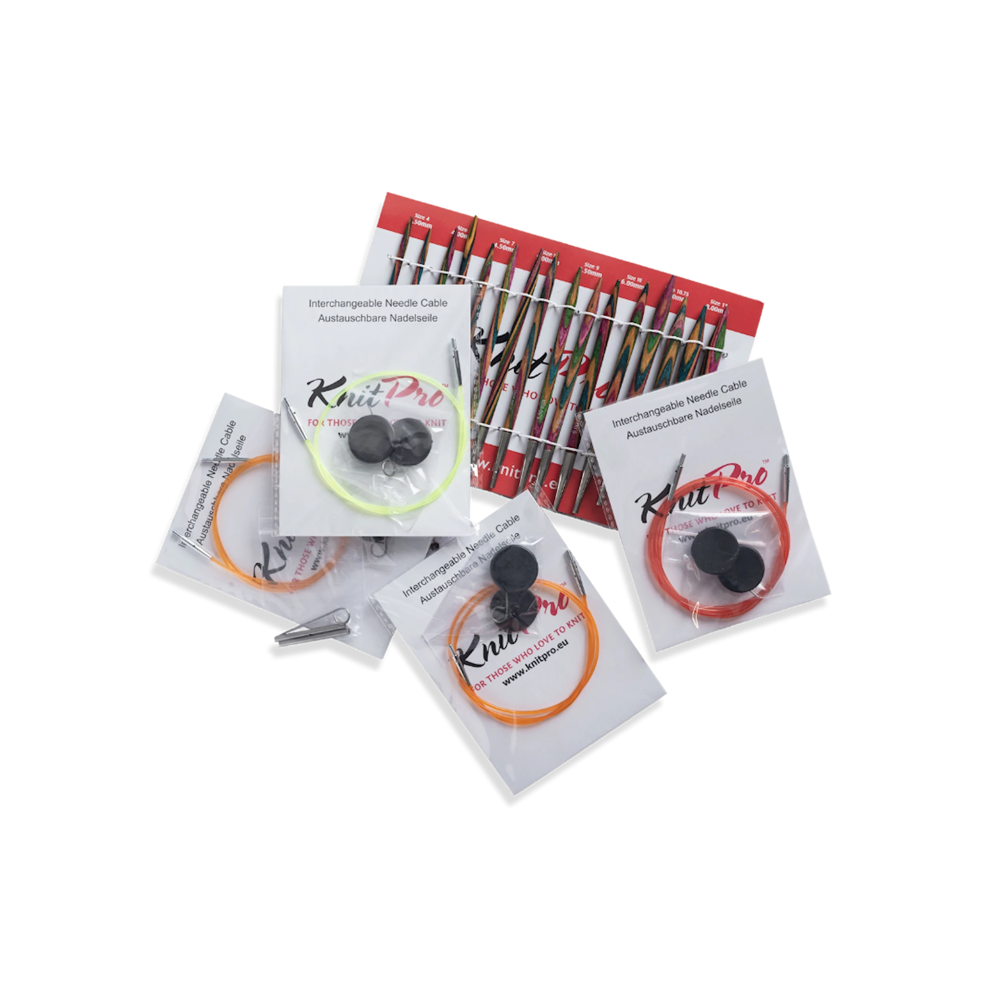 Produktbild för KnitPro Symfonie Deluxe - Set med ändstickor (8 par, 13 cm)