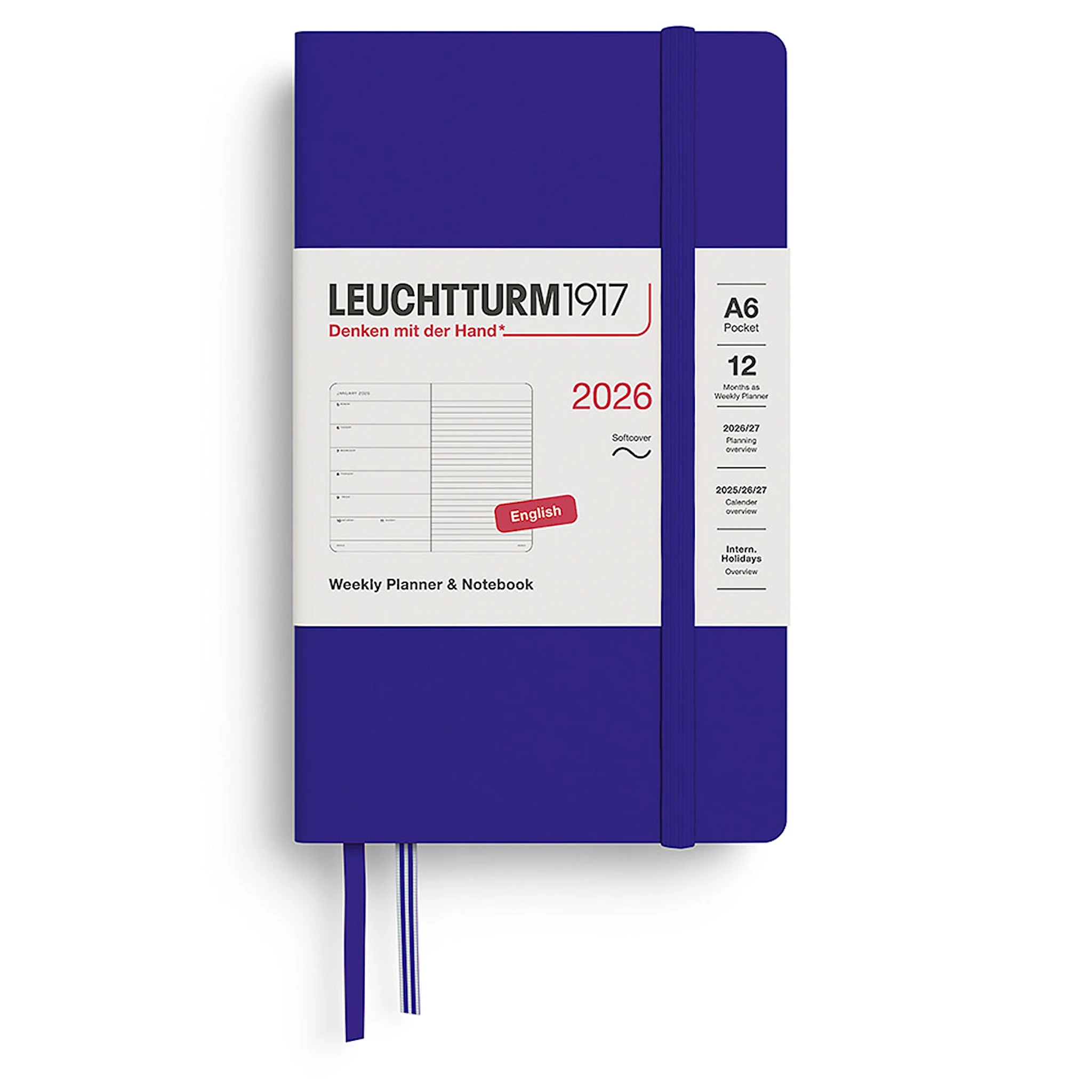 Produktbilde for Weekly Planner & Notebook 2026 A6 Soft Ink Leuchtturm1917