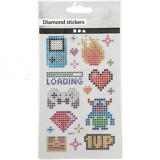 Produktbild 2 för Diamond stickers, Gaming, 1 ark