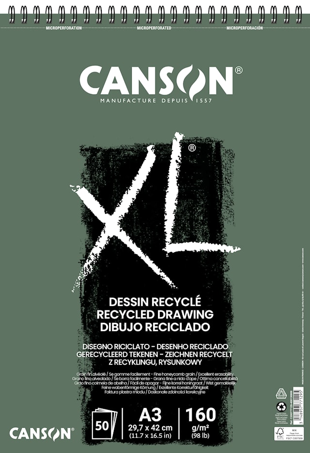 Canson XL Recycle 50 Arkkia 160 g A3