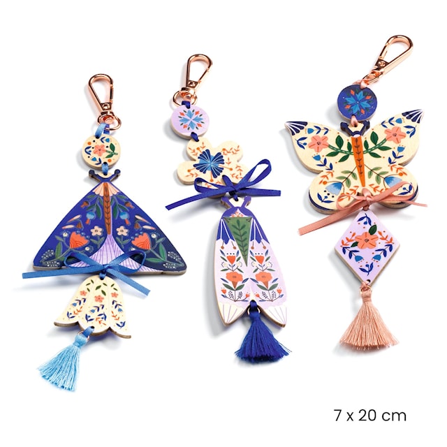 Produktbild 1 för DIY-Kit Bag Charms i Trä och Tyg Djeco