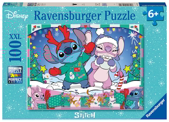 Tuotekuva 1 - Disney Stitch Christmas Palapeli 100 palaa XXL, Ravensburger