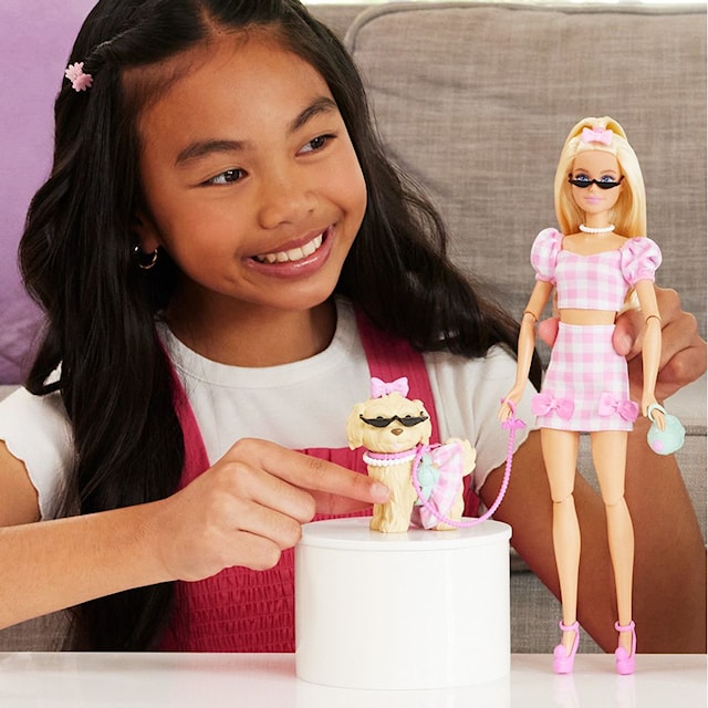 Tuotekuva 4 - Barbie Twinning Looks -nukke ja lemmikki Pink