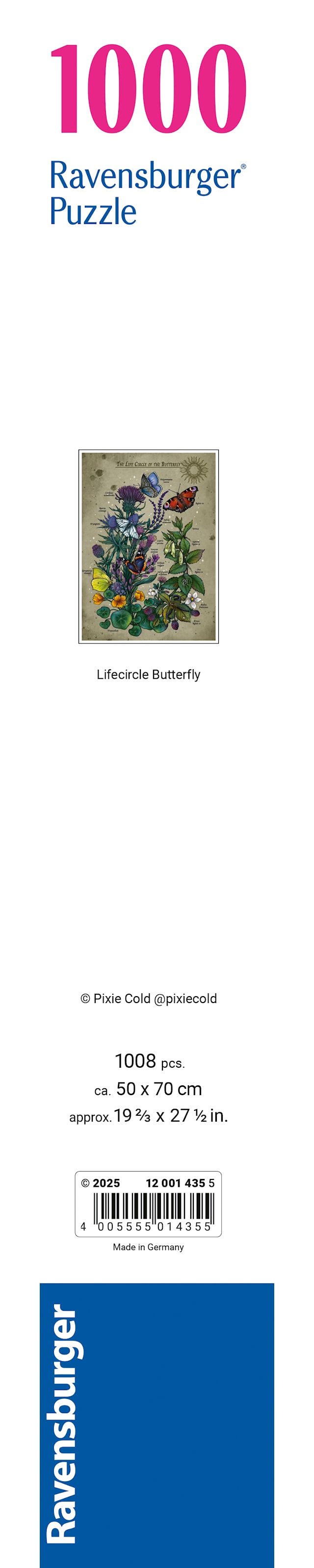 Produktbild 6 för Lifecircle Butterfly Pussel 1000 bitar, Ravensburger