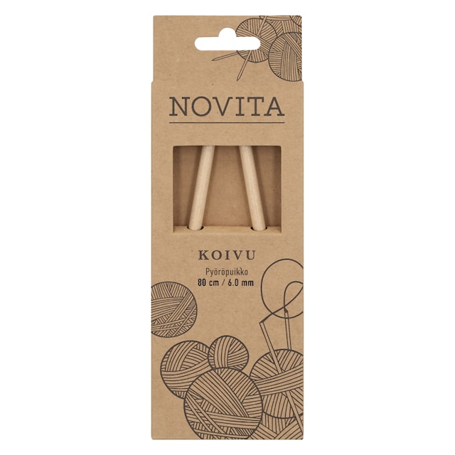 Produktbild 1 för Rundstickor 80 cm Björk 6.0 Novita