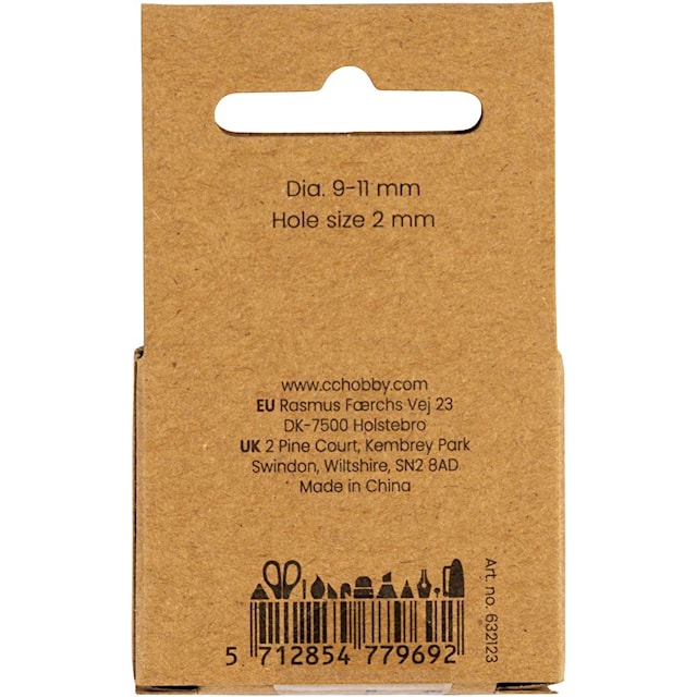 Produktbilde 4 for Ferskvannsperler, Perforert på langs, dia. 9-11 mm, hullstr. 2 mm, perlemor, 13 stk./ 1 pk.