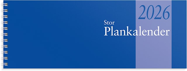 Produktbild 1 för Kalender 2026 Stor Plankalender Blå 255x95 mm Burde