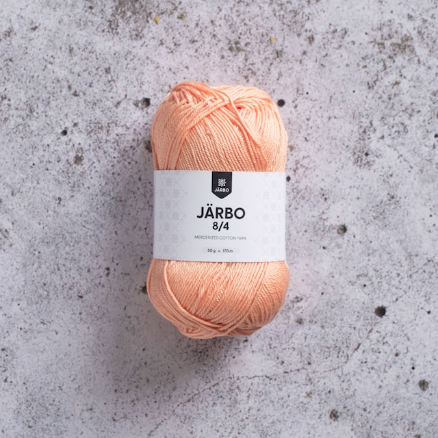 8/4 Bomullsgarn 50 g Ljus aprikos (32072) Järbo