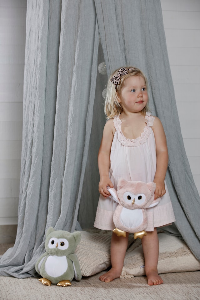 Produktbilde 3 for Självlysande Nattlampa Uggla Rosa Teddykompaniet