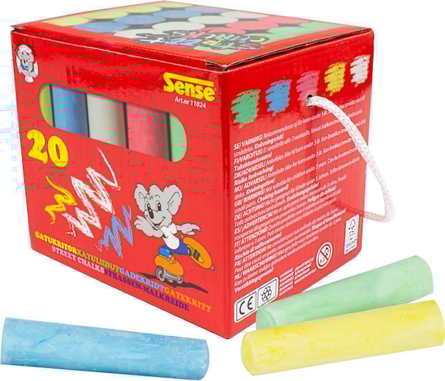 Produktbild 3 för Gatukritor i papperskartong 20-p, Sense