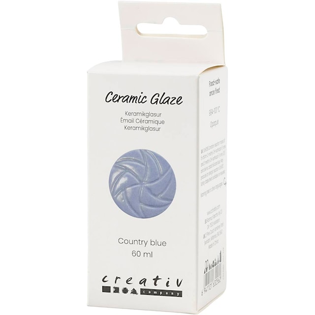 Produktbilde 3 for Keramikkglasur, 984-1101 °C, dekkende, Country Blue, 60 ml/ 1 boks