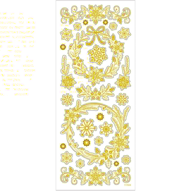 Produktbilde 1 for Stickers, julestjerner, ark 10x24 cm, ca. 29 stk., gull, 1 ark
