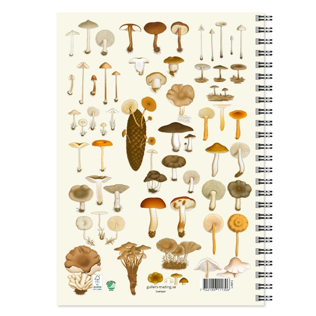 Produktbild 2 för Anteckningsbok A5 Svampar Gullers